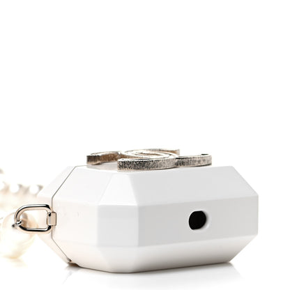 Chanel Resin Crystal Pearl Airpod Pro Case Necklace Gold White Pearly Black 3 of 5