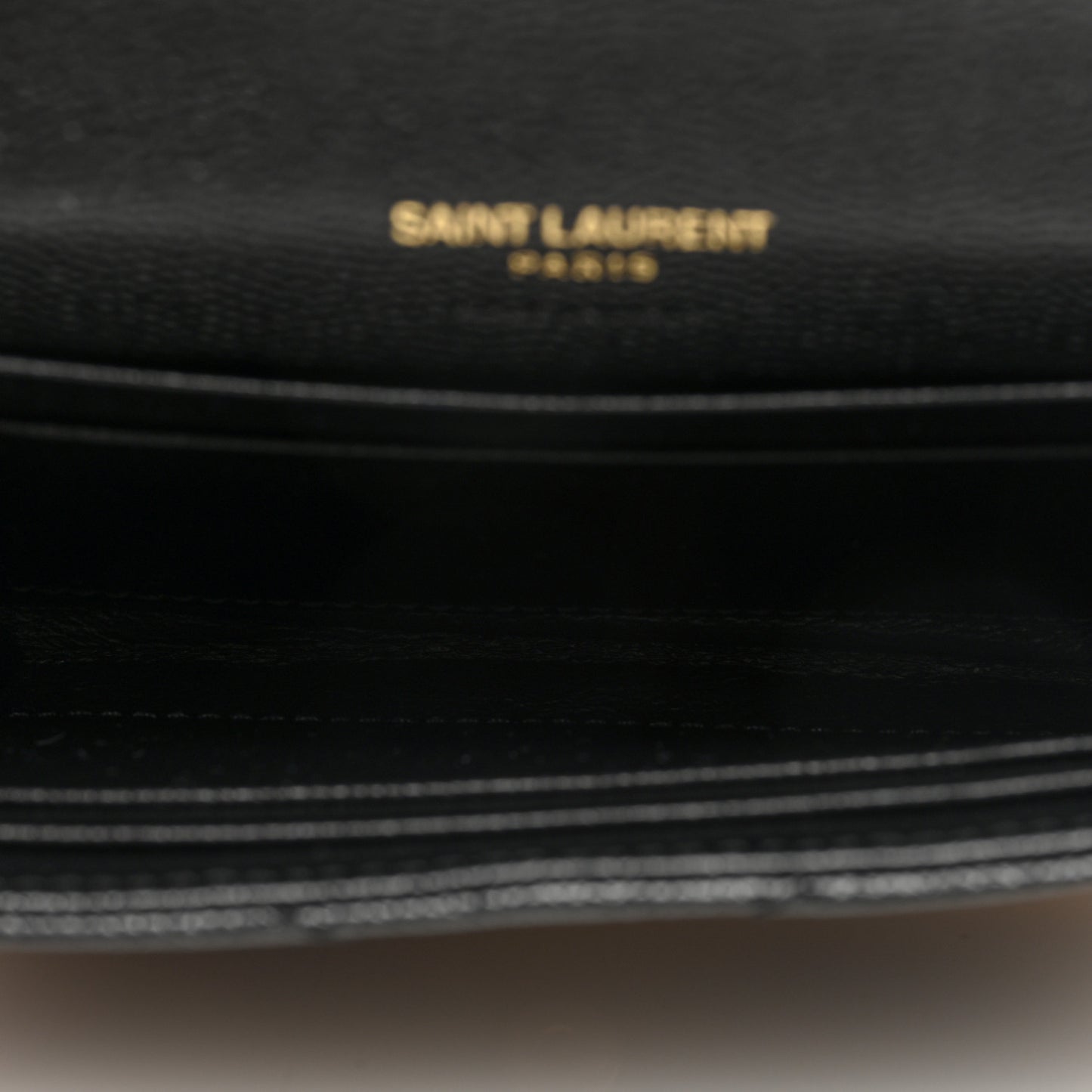 Grain De Poudre Matelasse Chevron Small Monogram Envelope Wallet Black