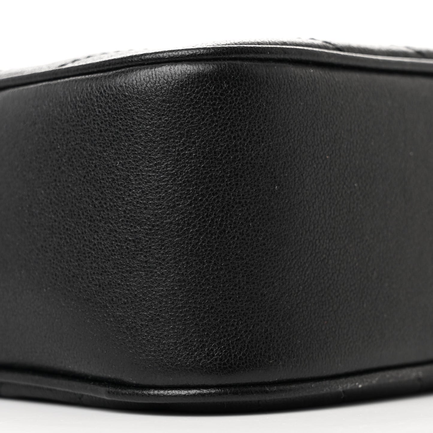 Sakai Be Green Calfskin Diagonal Stitched Small Blondie Shoulder Bag Black