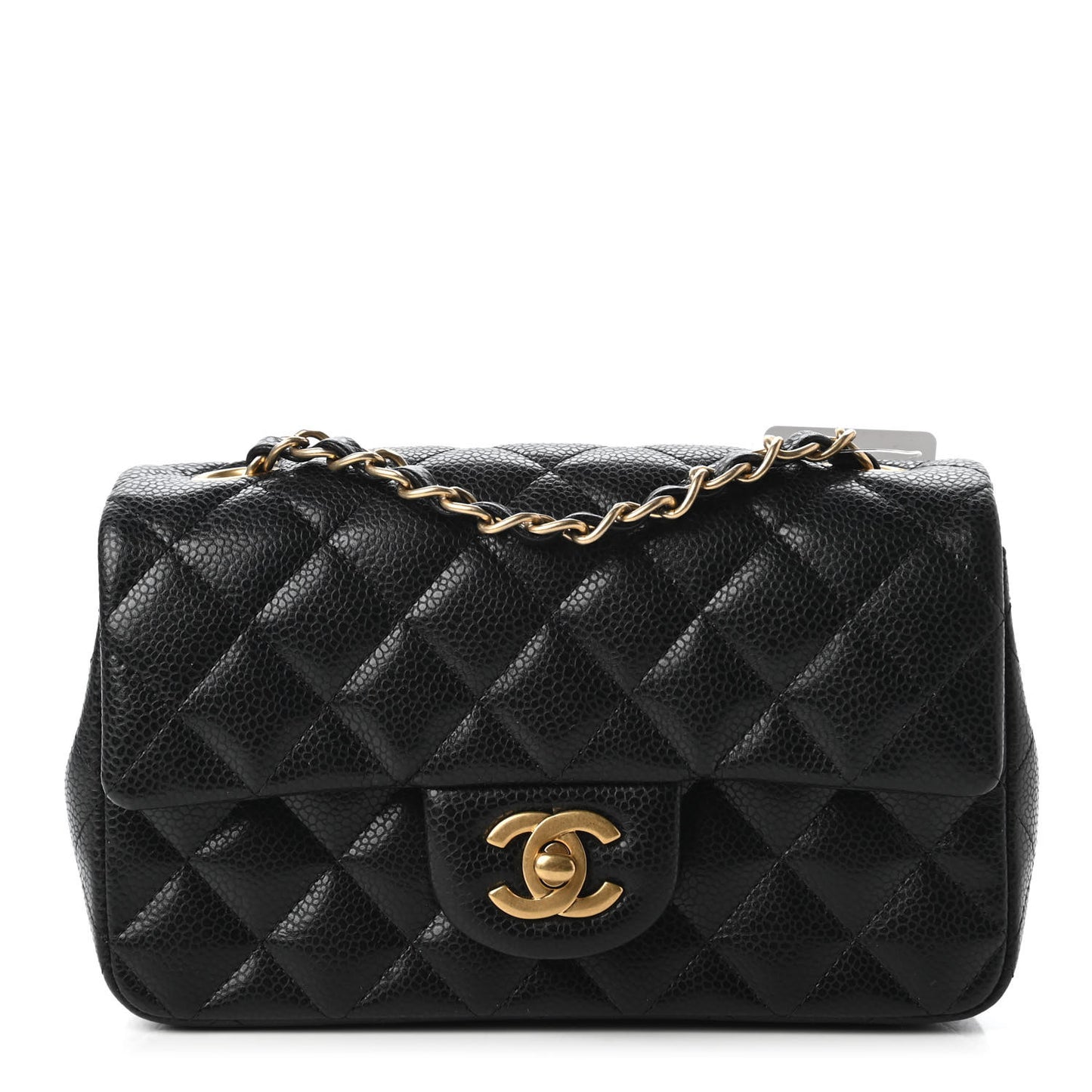 Caviar Quilted Mini Rectangular Flap Black