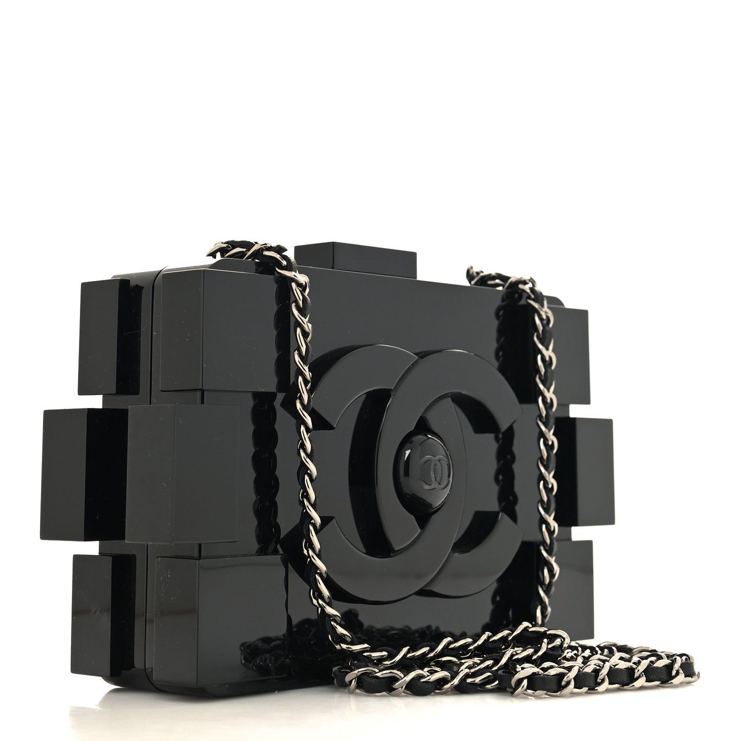 Plexiglass Barcode Boy Brick Lego Clutch Black