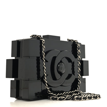 Chanel Plexiglass Barcode Boy Brick Lego Clutch Black 3 of 13