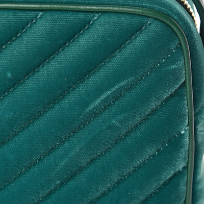 Saint Laurent Velvet Matelasse Monogram Lou Camera Bag Deep Malachite 19 of 20