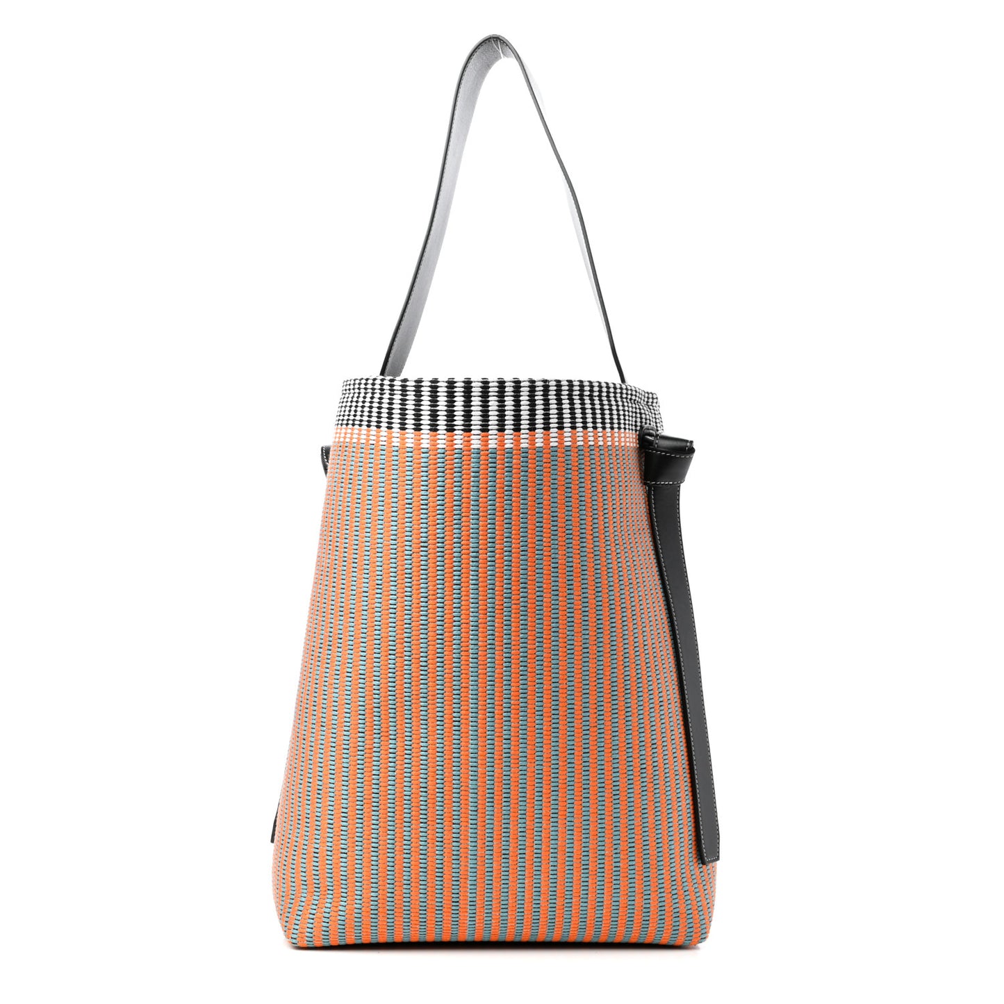 Woven Canvas Small Twisted Cabas Multicolor