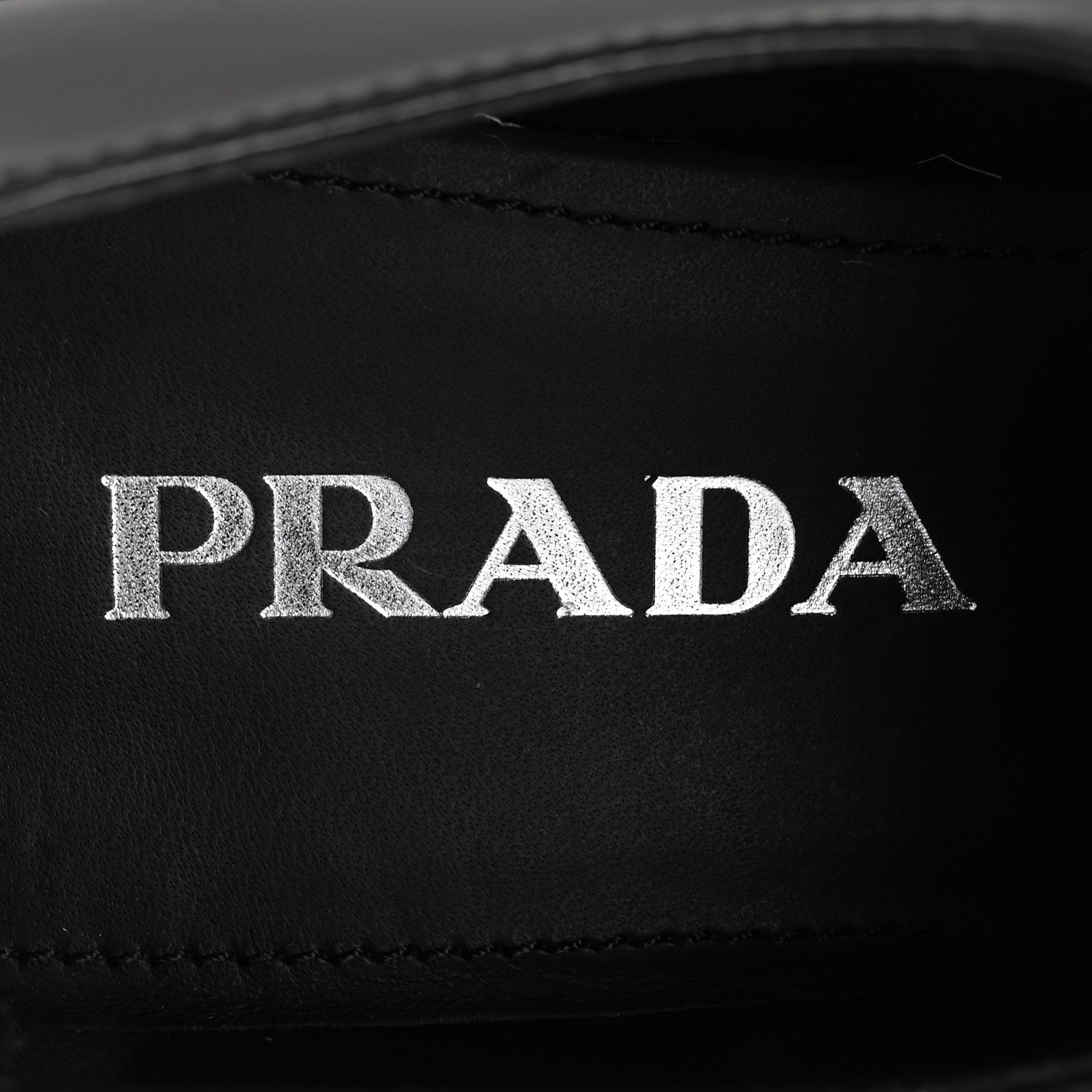 Prada Spazzolato Metal Triangle Logo 50mm Loafers 38 Black 8 of 9