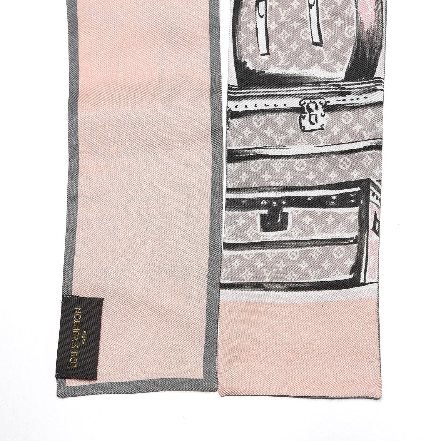 Louis Vuitton Silk Monogram Trunks Bandeau Rose Poudre 3 of 5