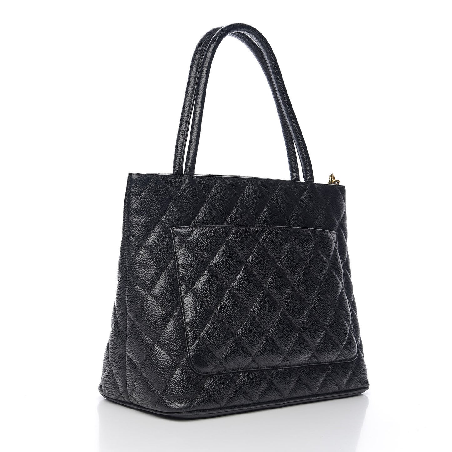 Caviar Quilted Medallion Tote Black