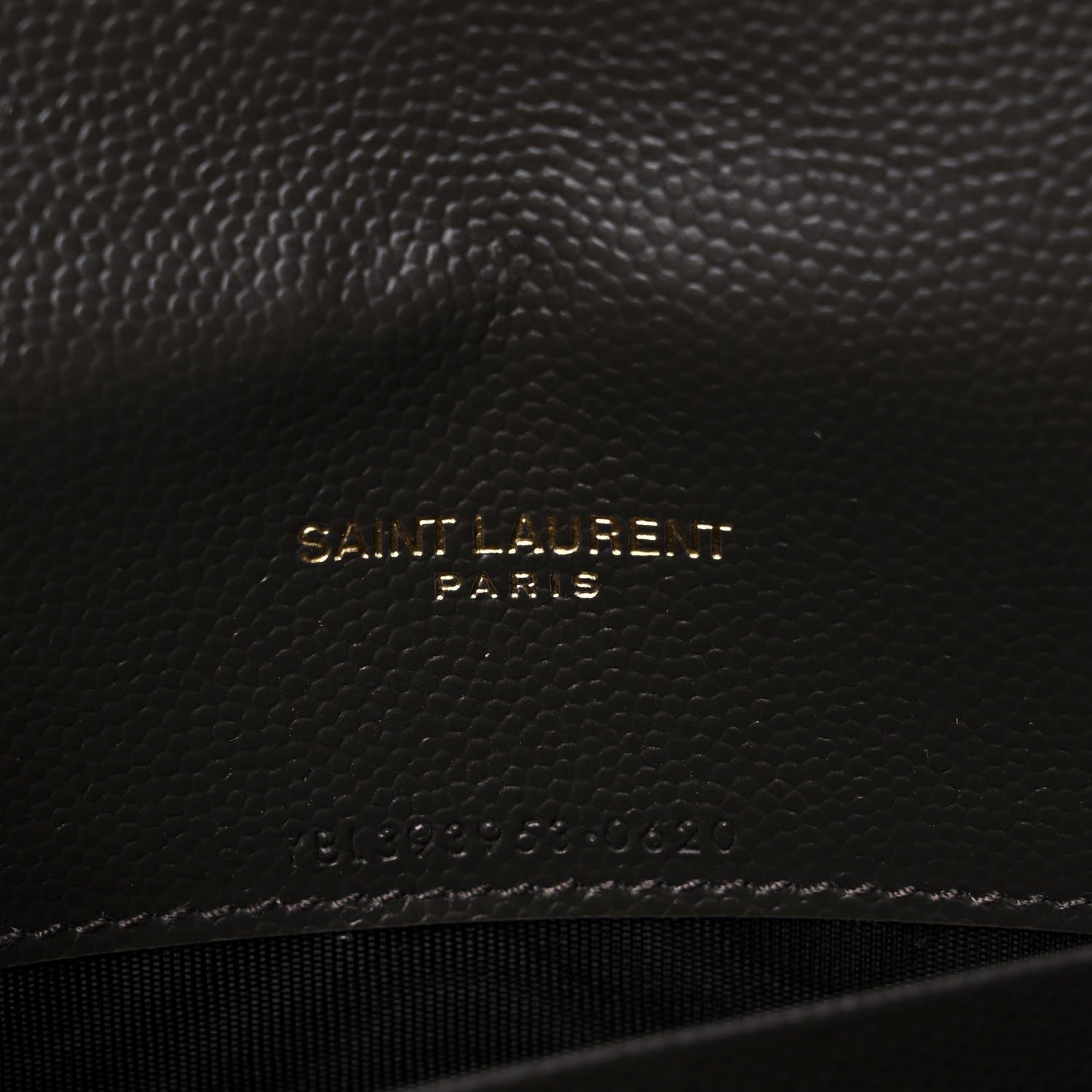 Saint Laurent Grain De Poudre Matelasse Chevron Monogram Envelope Chain Wallet Earth 6 of 9