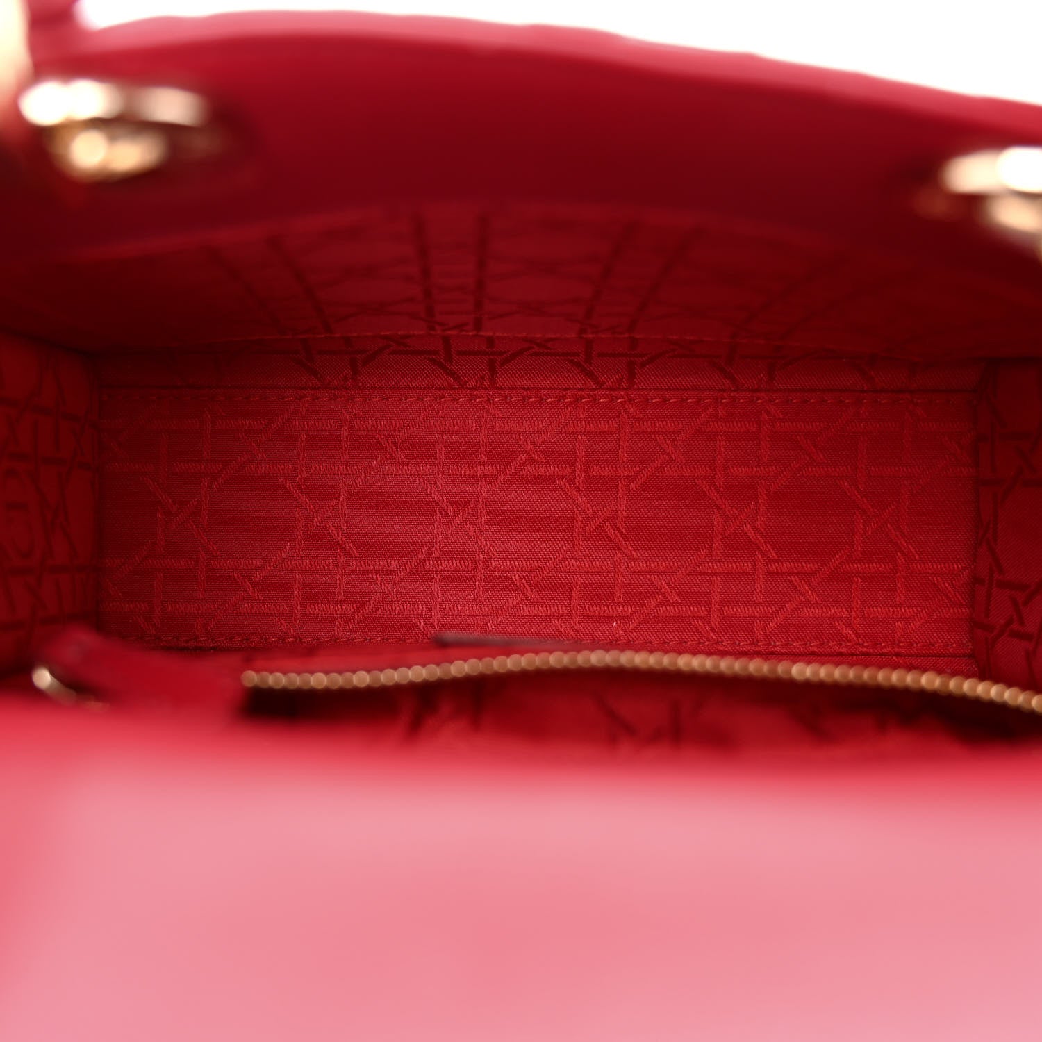 Christian Dior Lambskin Cannage Small My ABCDior Lady Dior Red 5 of 10