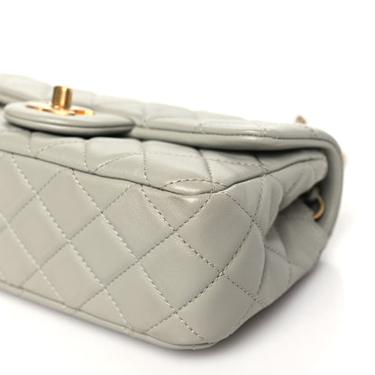 Chanel Lambskin Quilted Mini Rectangular Pearl Crush Flap Grey 10 of 11