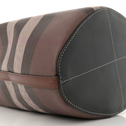 Burberry Giant Check Calfskin TB Bucket Bag Dark Birch 8 of 11