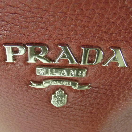 Prada Vitello Daino Shoulder Bag Rubino 11 of 12