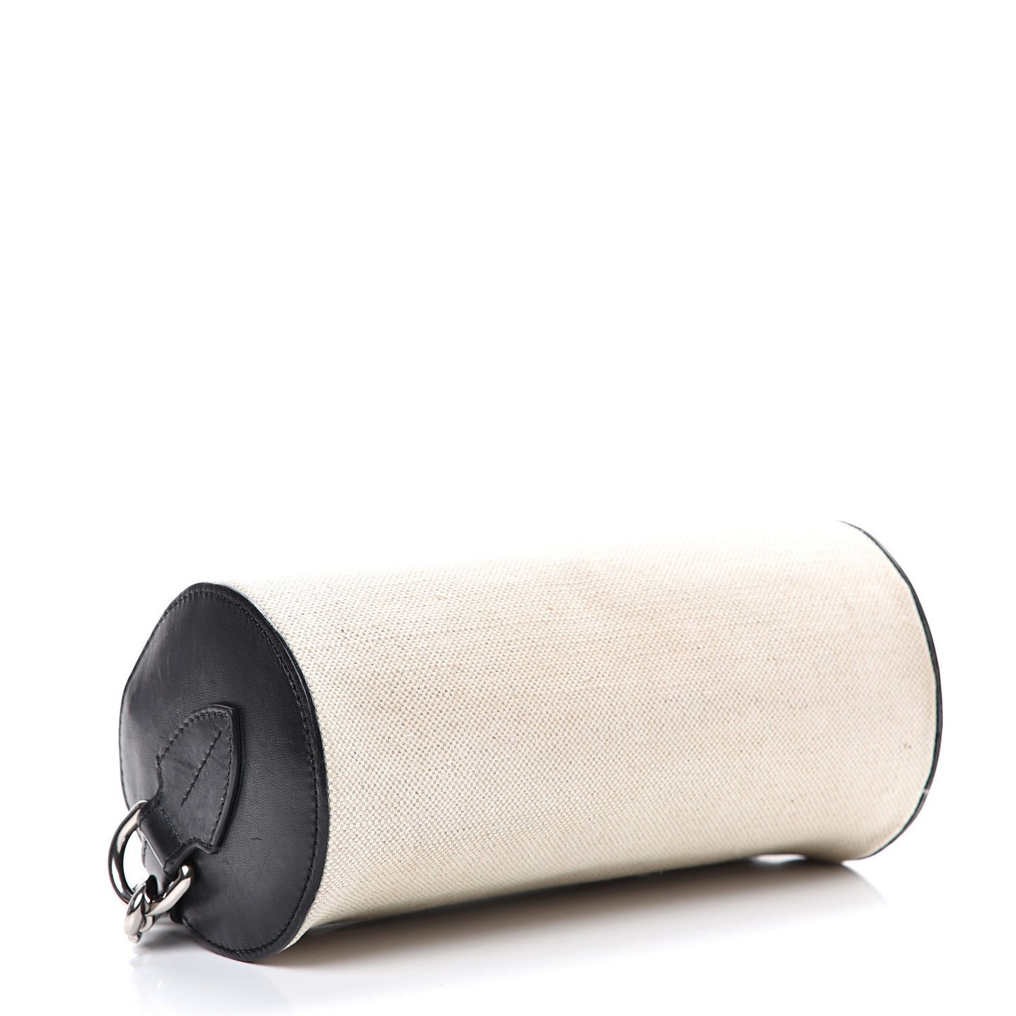 Calfskin Linen The Barrel Bag Black