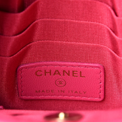 Chanel Tweed PVC Lambskin Clutch With Chain Pink 6 of 9