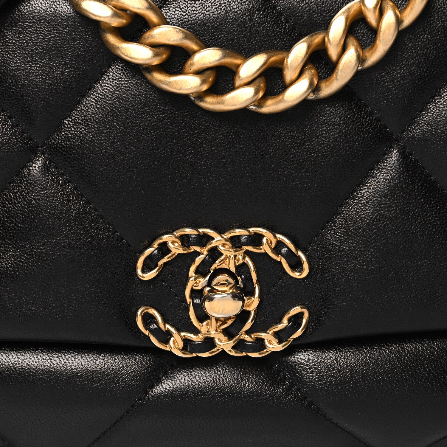 Chanel Goatskin Quilted Medium Chanel 19 Flap Black 8 of 11