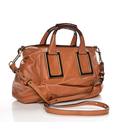 Chloe Tumbled Lambskin Medium Ethel Satchel Nutmeg Moka 4 of 8