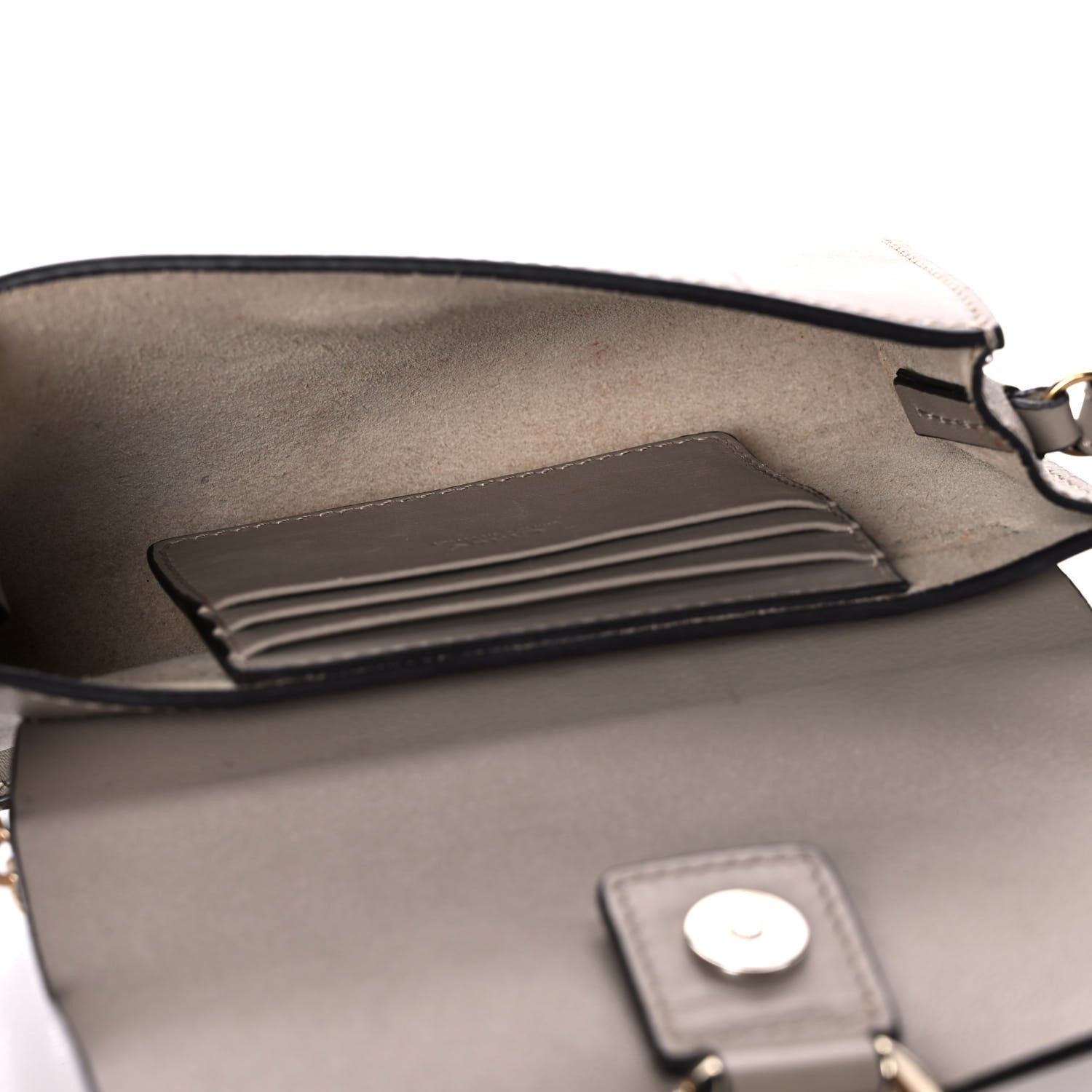 Chloe Suede Calfskin Mini Faye Shoulder Bag Motty Grey 5 of 12
