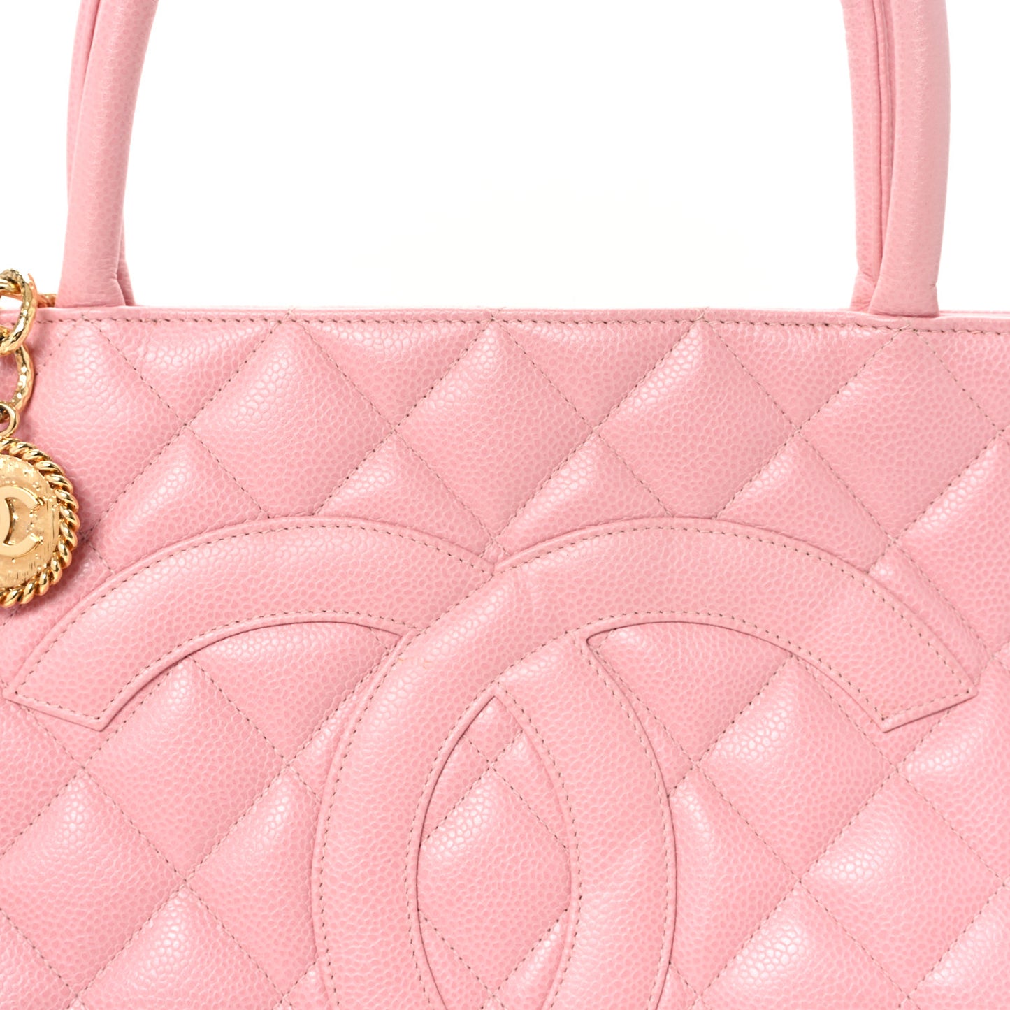 Caviar Medallion CC Tote Light Pink