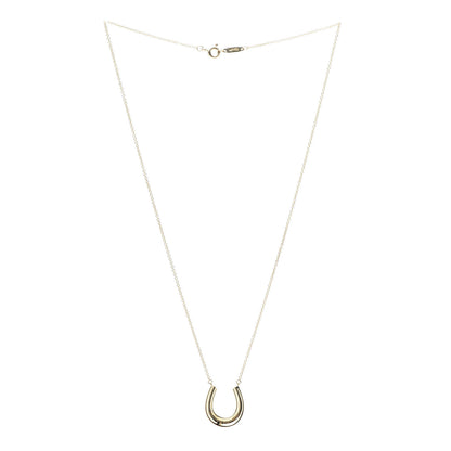 Tiffany 18K Yellow Gold 1837 Horseshoe Pendant Necklace 3 of 6