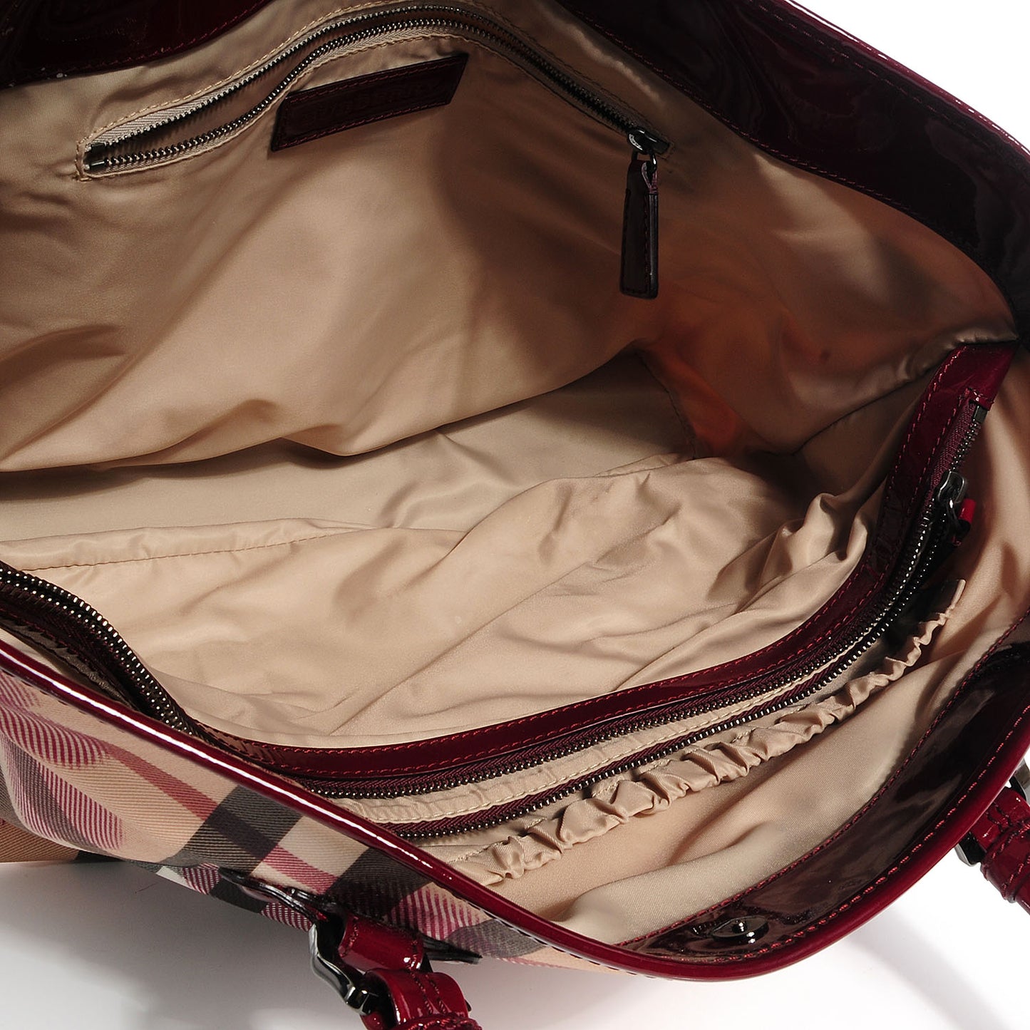 Nova Check Heart Gracie Diaper Tote Berry Red