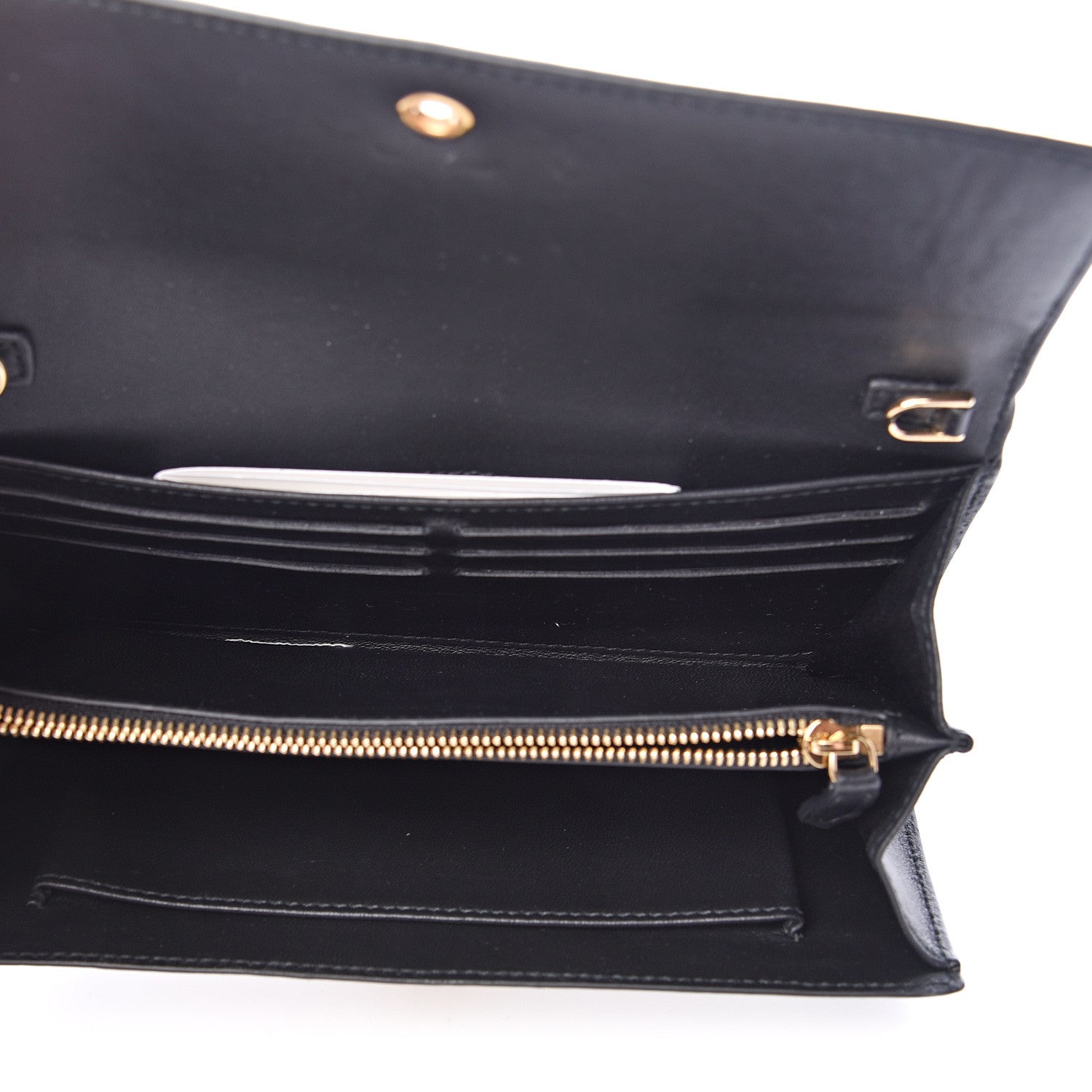 Alexander McQueen Metallic Calfskin Skull Wallet on Chain Silver 4 of 8