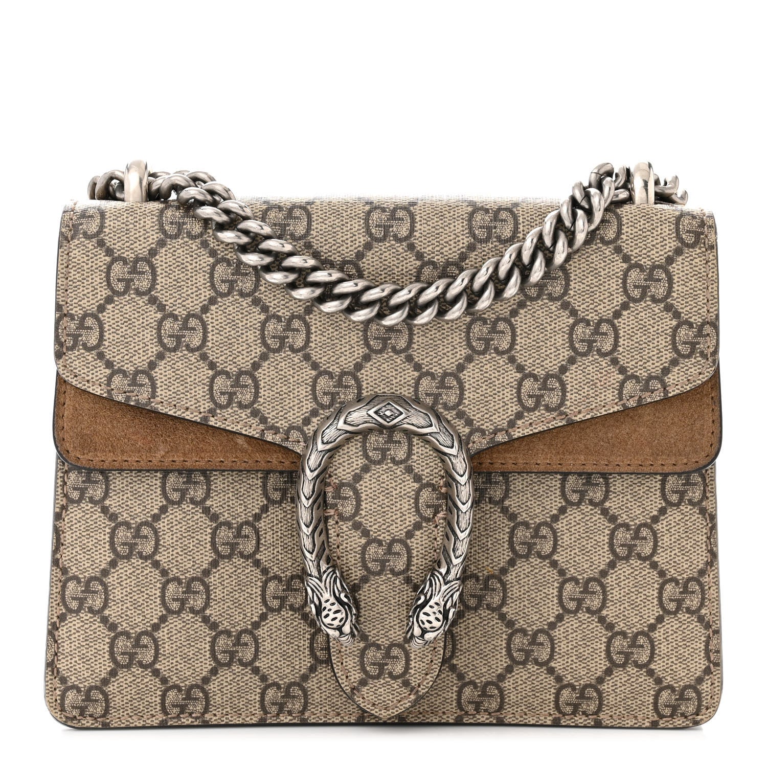 Gucci GG Supreme Monogram Mini Dionysus Shoulder Bag Taupe 1 of 11