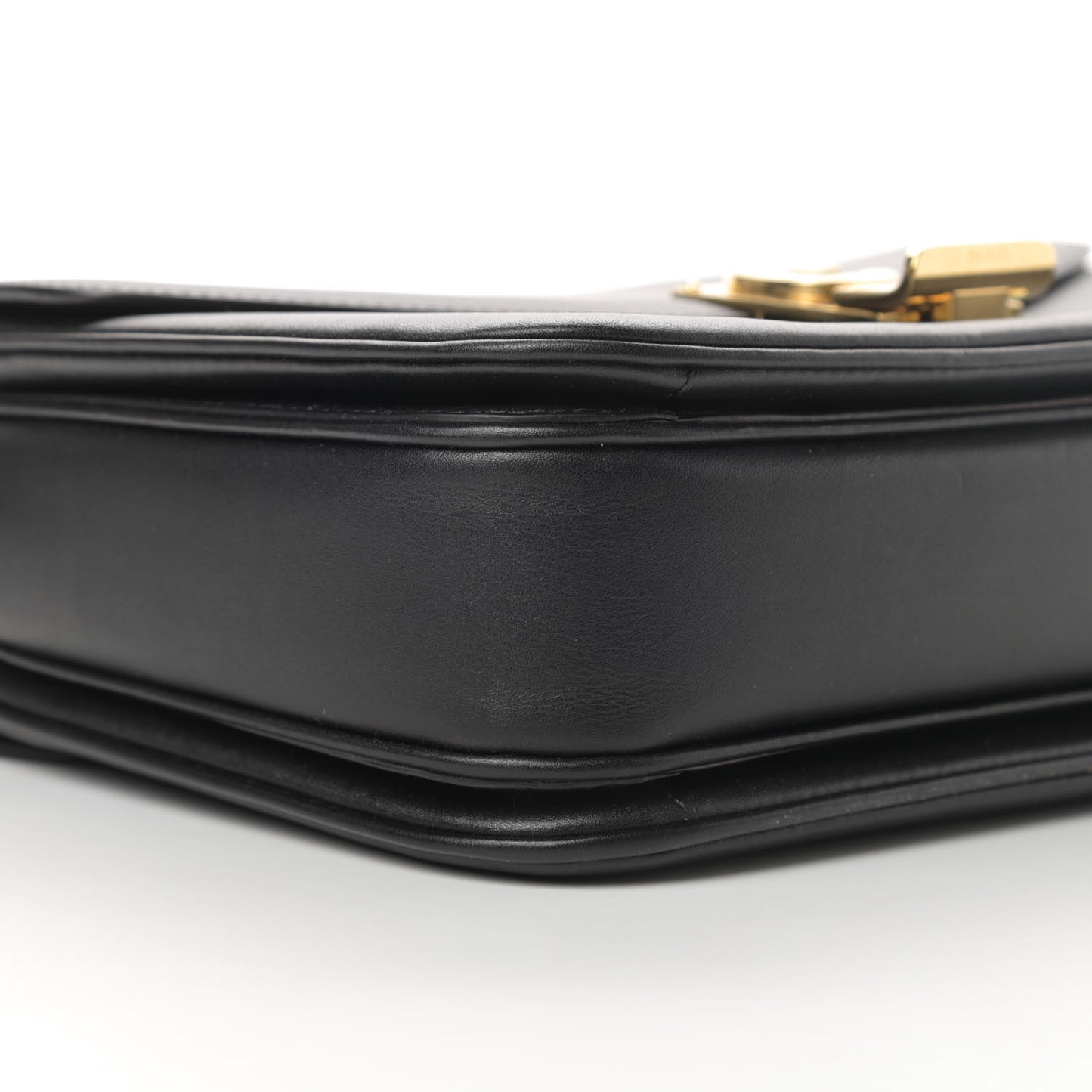 Shiny Calfskin Medium C Bag Black