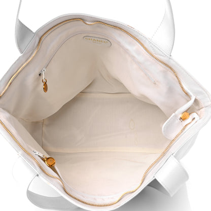 Chanel Caviar CC Tote White 4 of 14
