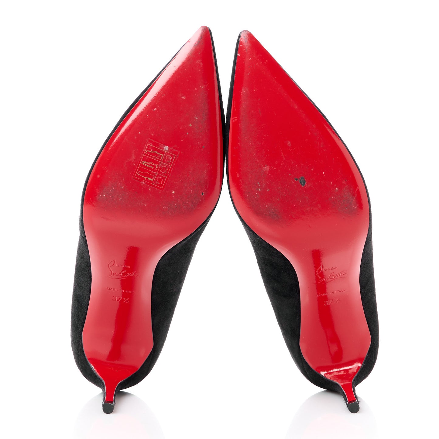 CHRISTIAN LOUBOUTIN Veau Velours So Kate 85 Pumps 37.5 Black