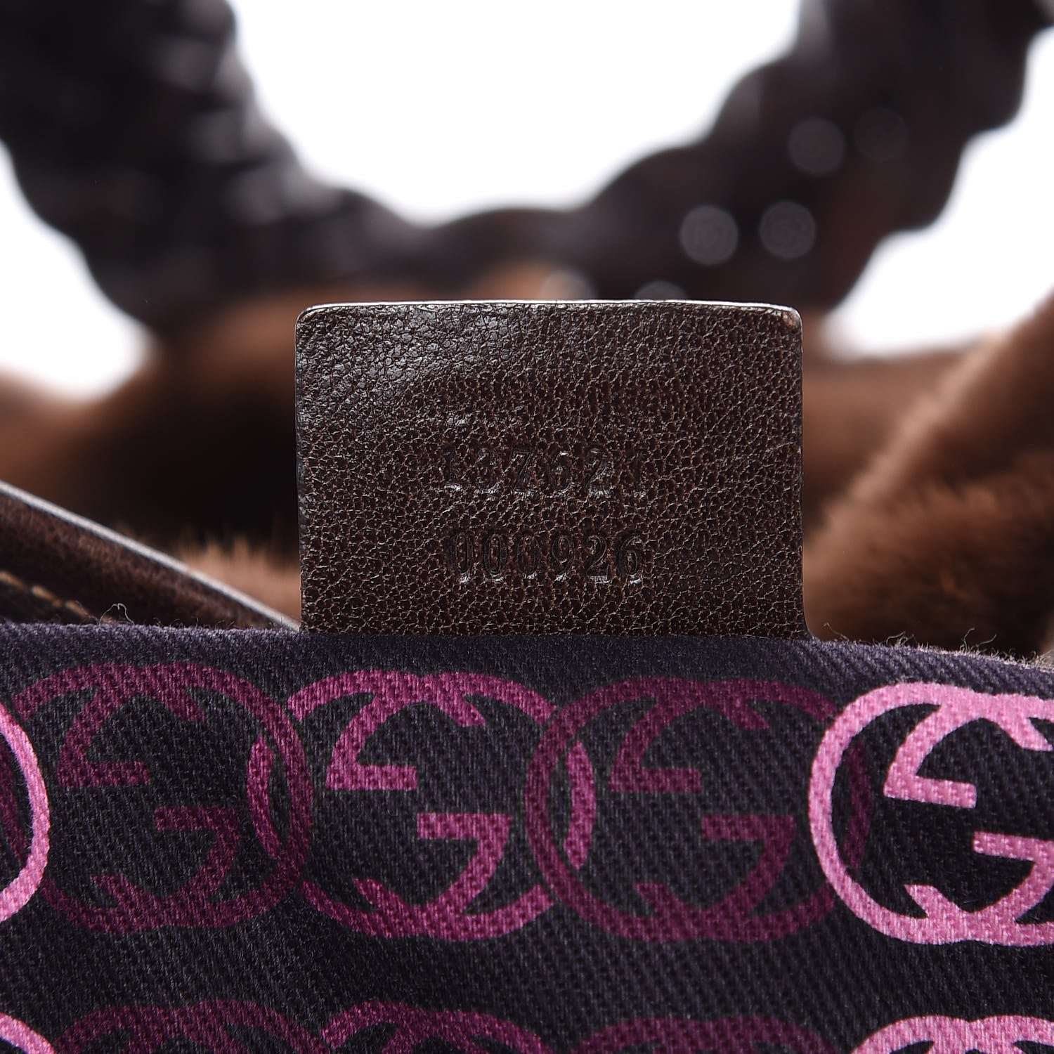 Gucci Mink Fur Calfskin Medium Pelham Shoulder Bag Brown 7 of 14