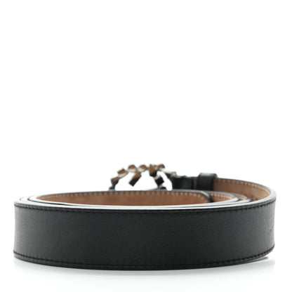 Gucci Calfskin Crystal Interlocking G Belt 105 42 Black 2 of 6