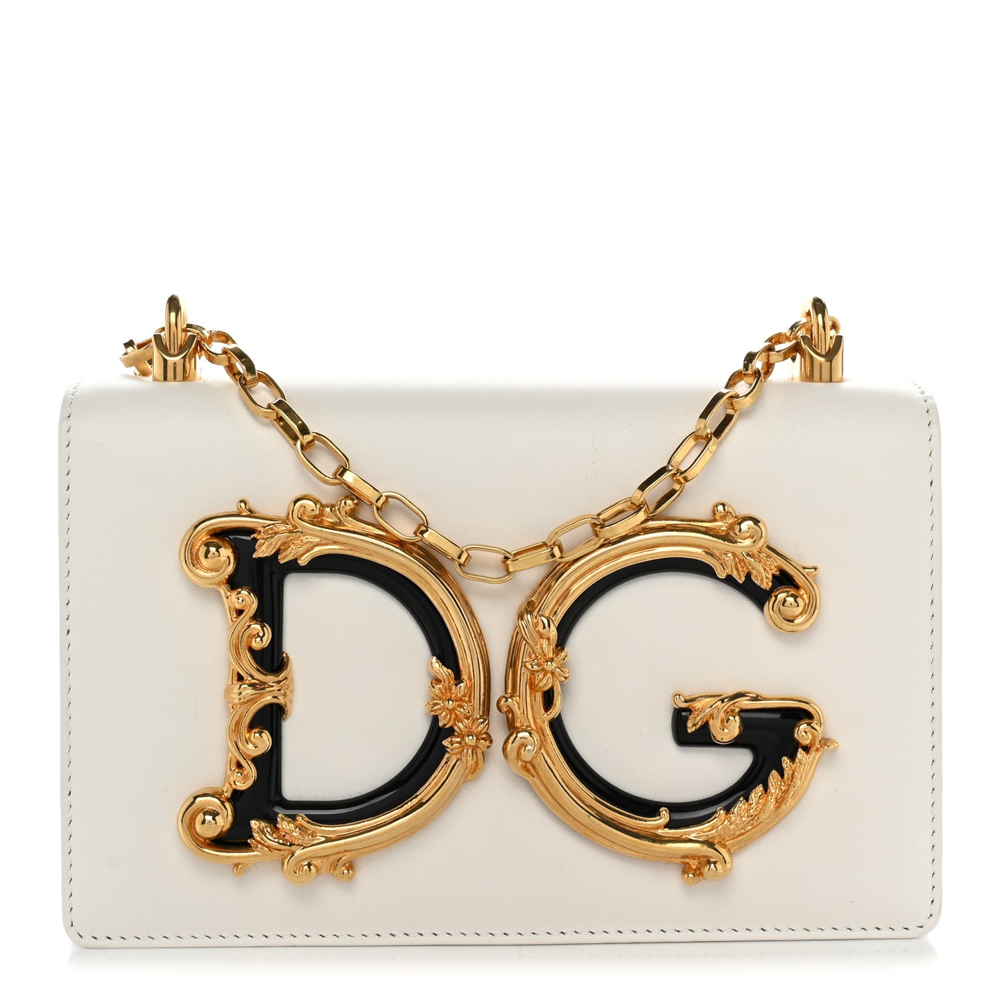 Nappa DG Girls Shoulder Bag White