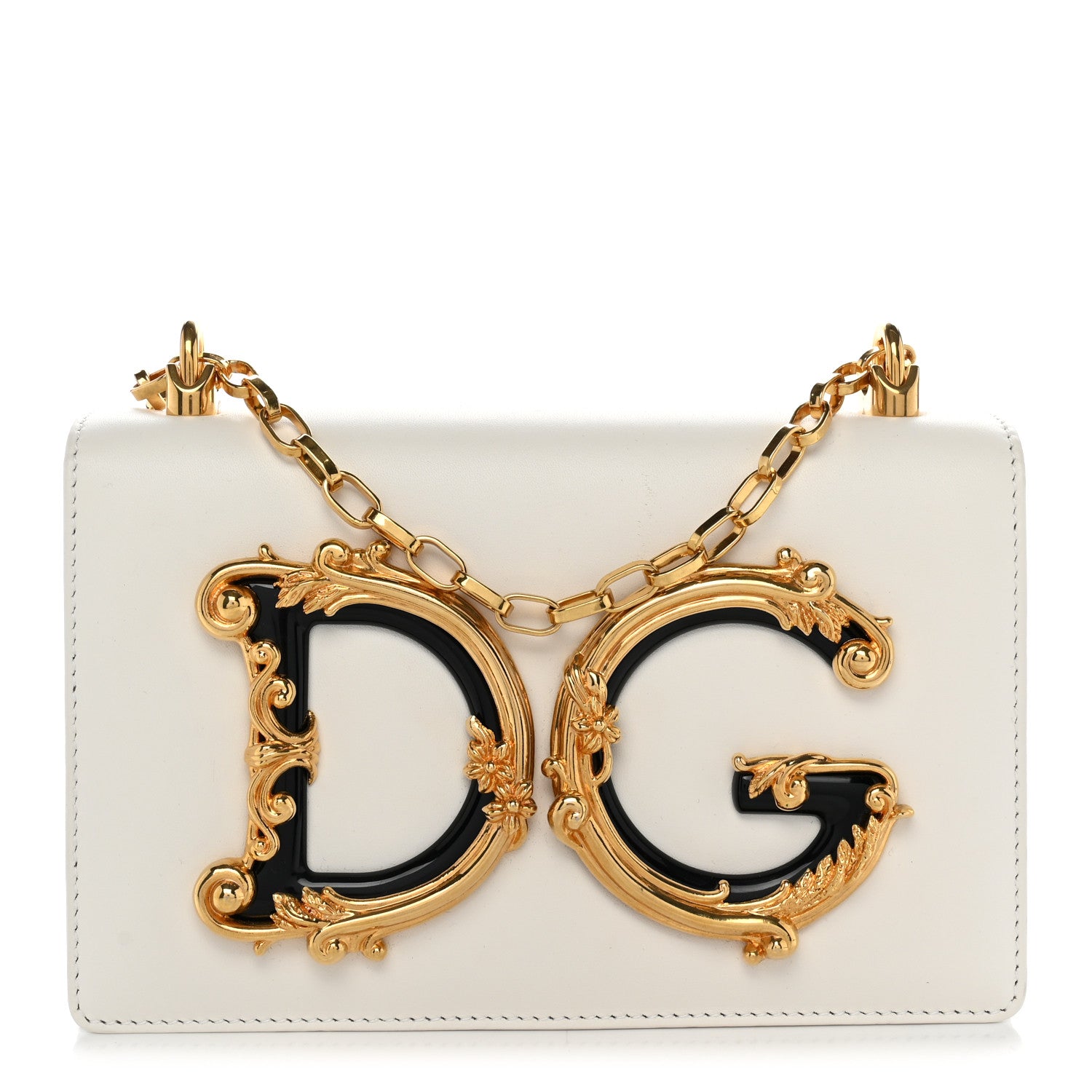 Dolce & Gabbana Nappa DG Girls Shoulder Bag White 1 of 9