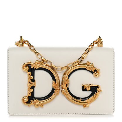 Dolce & Gabbana Nappa DG Girls Shoulder Bag White 1 of 9