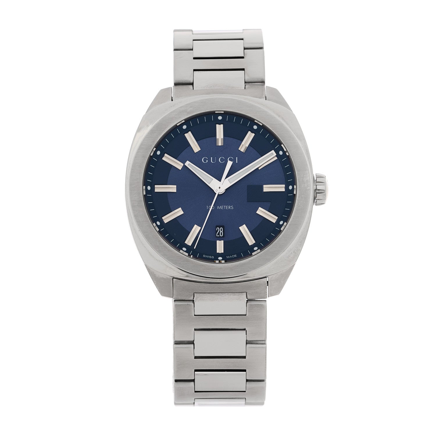Gucci Stainless Steel 40mm GG2570 Quartz Watch Blue 1844398