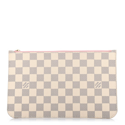 Louis Vuitton Damier Azur Neverfull MM GM Pochette Rose Ballerine 1 of 7