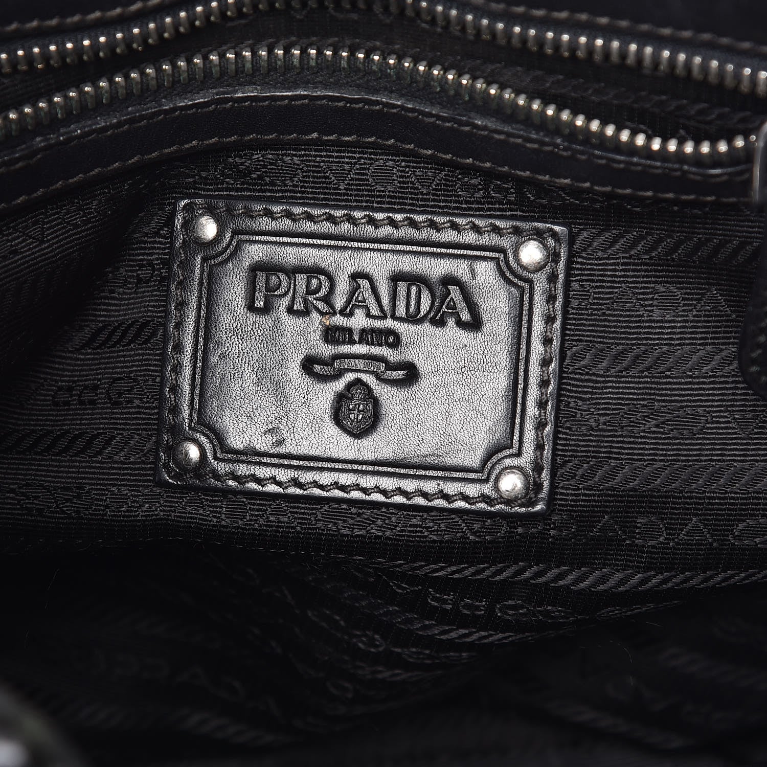 Prada Soft Calfskin Pleated Tote Black 6 of 26