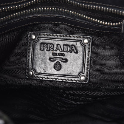 Prada Soft Calfskin Pleated Tote Black 6 of 26