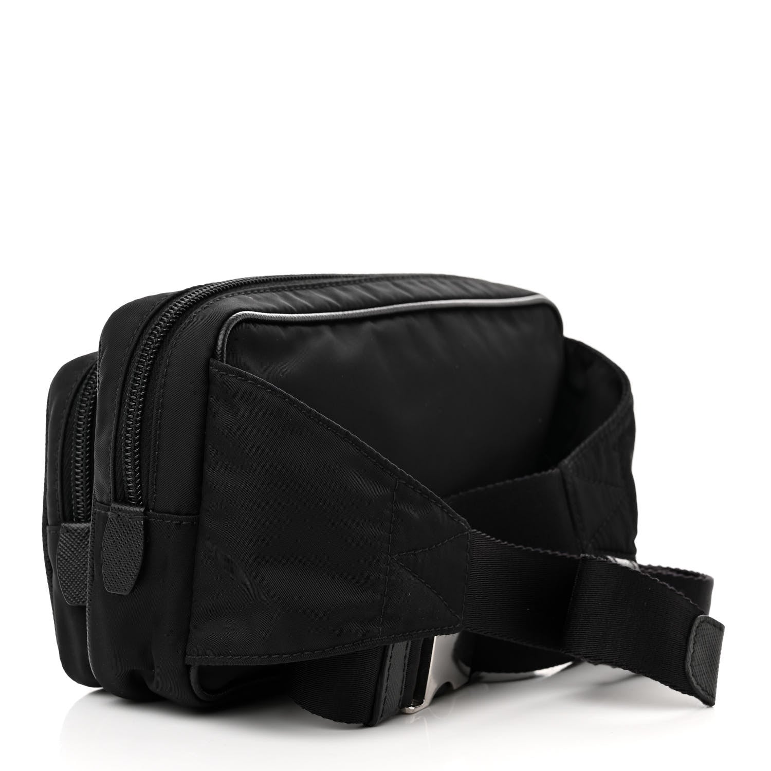 Prada Re-Nylon Saffiano Belt Bag L Black 3 of 9