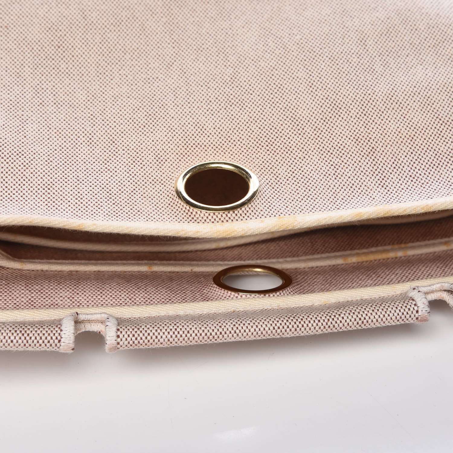 Hermes Toile Vache Calfskin Herbag 30 PM Natural 19 of 26