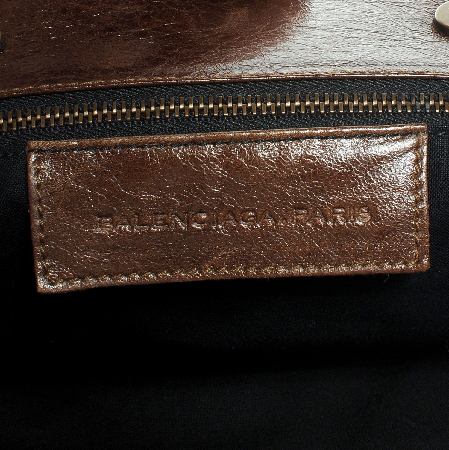 Balenciaga Chevre Leather Oval Clutch Truffle 6 of 7