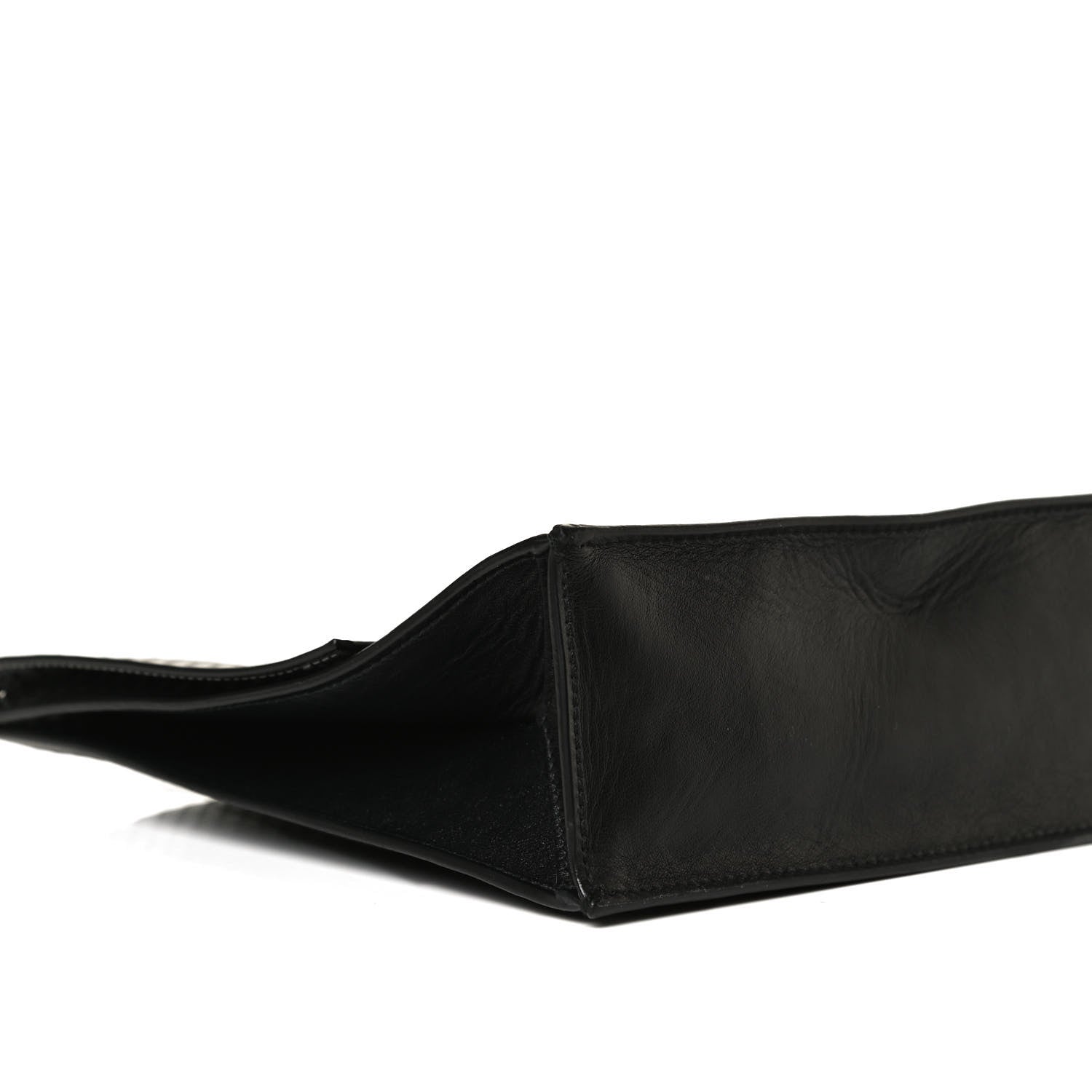 Proenza Schouler Lambskin Perforated Small Lunch Bag Clutch Black 8 of 10