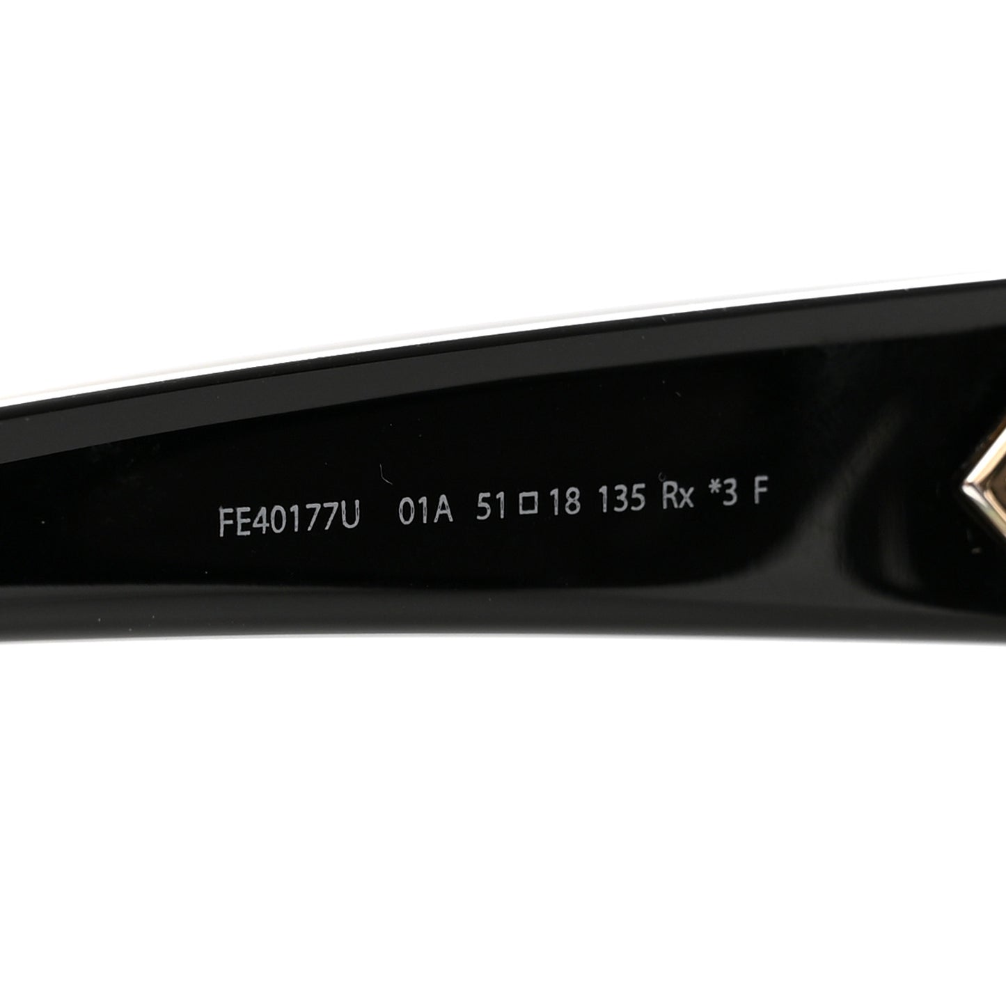 Acetate FF Diamonds Cat Eye Sunglasses FE40177U Black