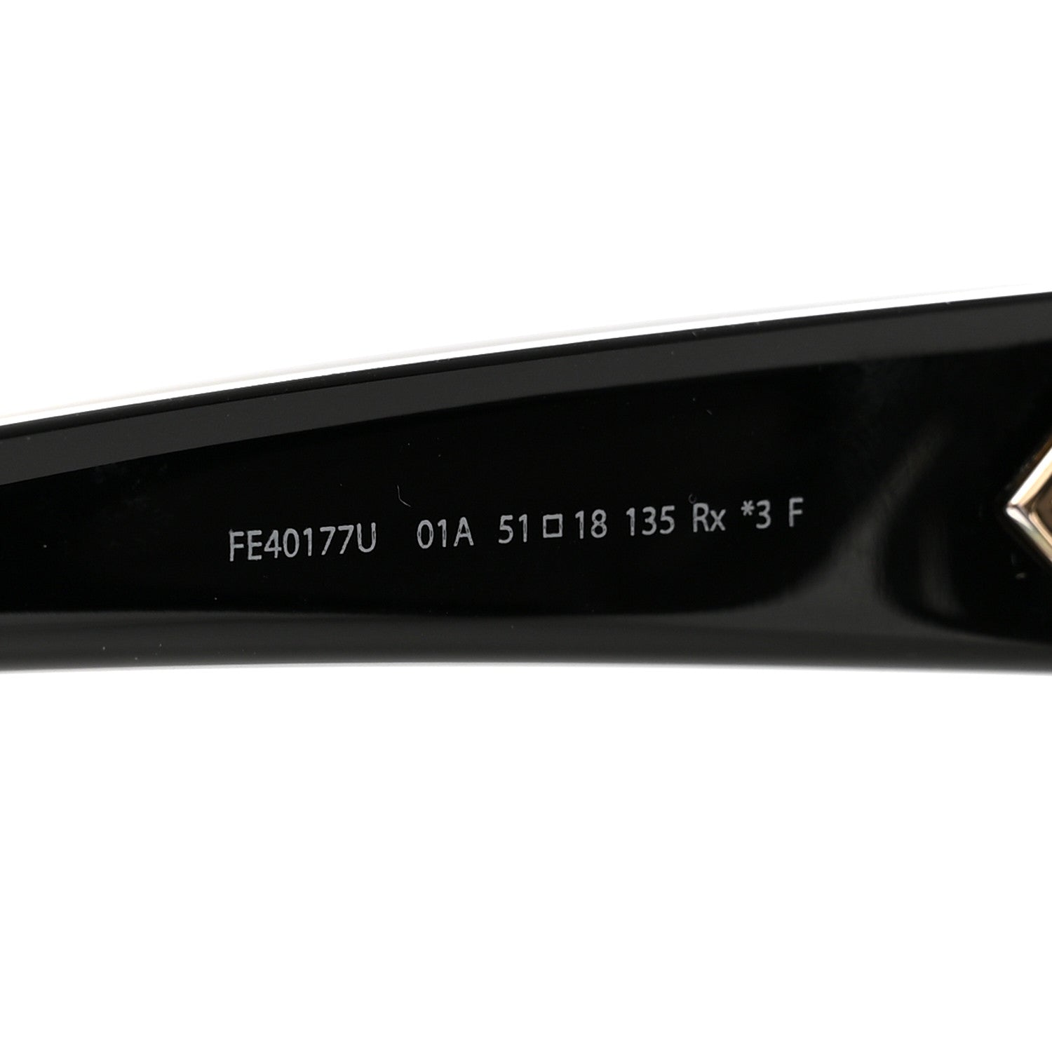 Fendi Acetate FF Diamonds Cat Eye Sunglasses FE40177U Black 6 of 7