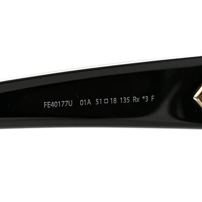 Fendi Acetate FF Diamonds Cat Eye Sunglasses FE40177U Black 6 of 7