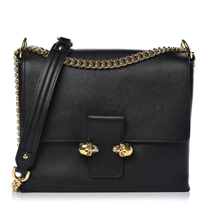 Alexander McQueen Grained Calfskin Twin Skull Crossbody Black 1 of 11