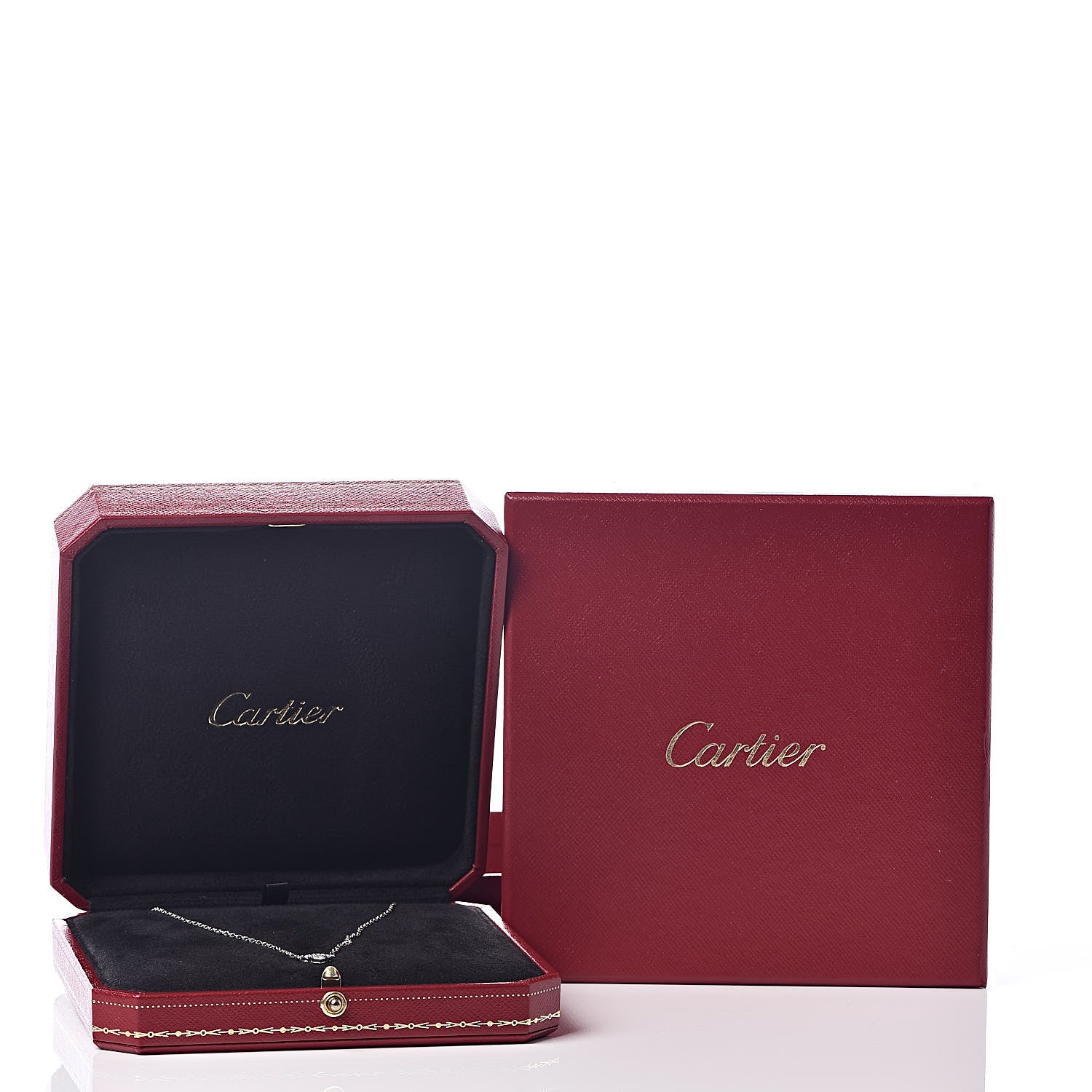 Cartier 18K White Gold Diamond .14ctw Hindu Floral Pendant Necklace 7 of 7
