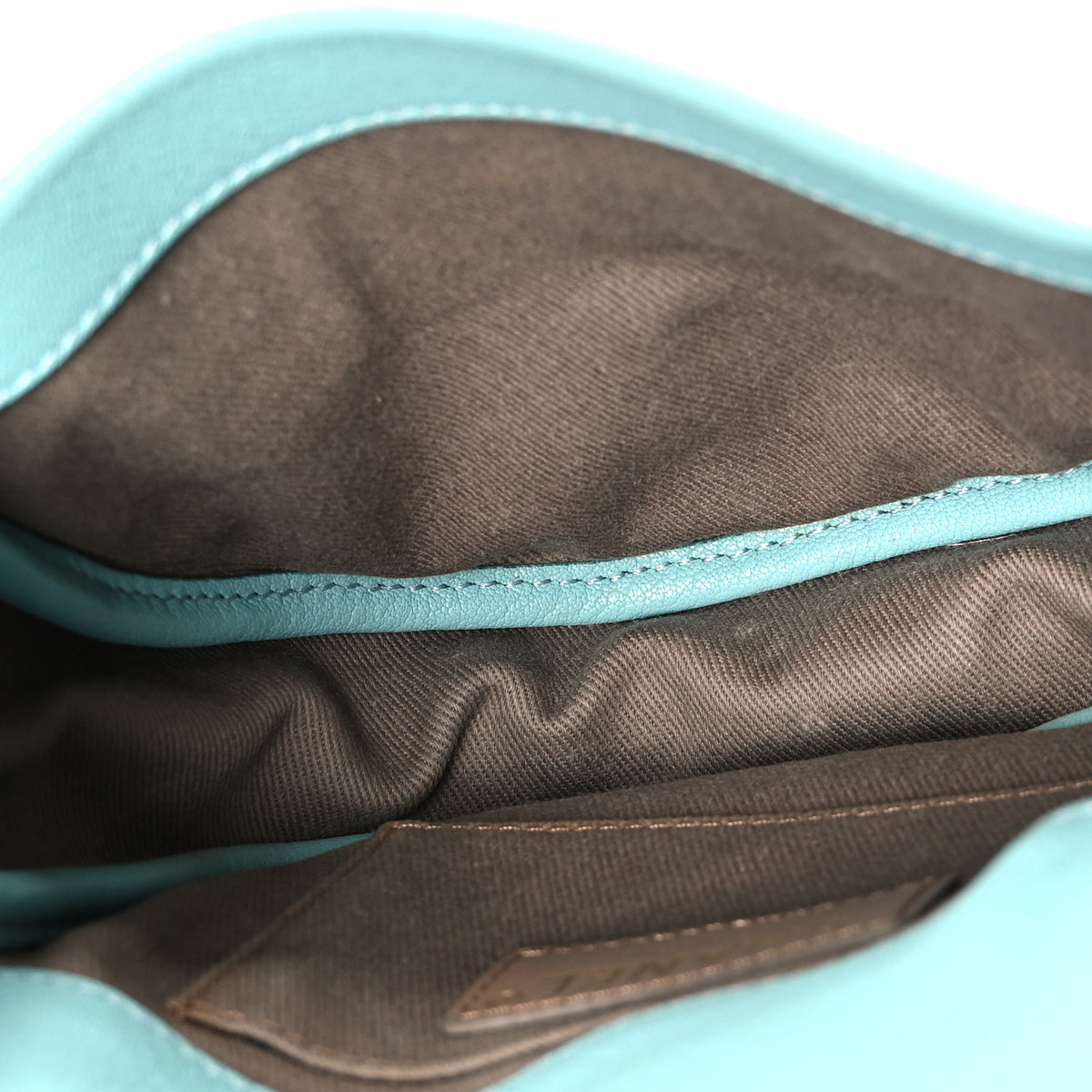 Goatskin Stitched Casual Trip Messenger Flap Light Blue