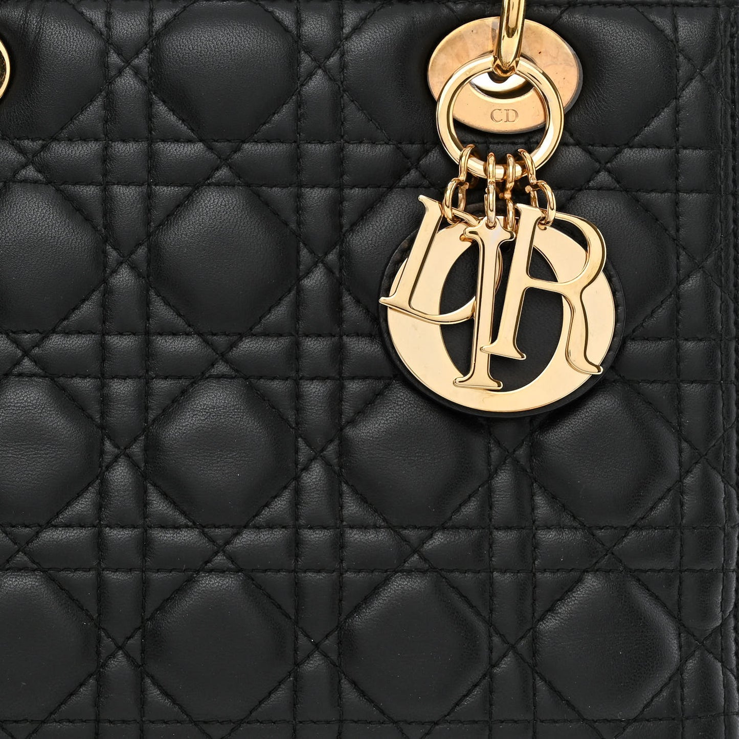 Lambskin Cannage Medium Lady Dior Black
