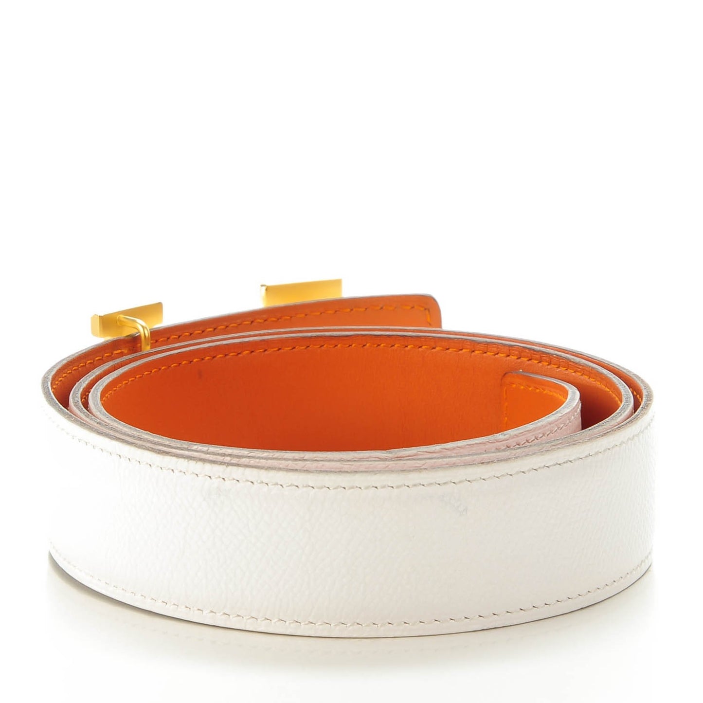 Epsom 32mm H Belt 85 White Orange